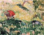 Henri Lebasque  - Bilder Gemälde - Peasant and Goat