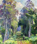 Henri Lebasque  - Bilder Gemälde - Pierrefonds, a Walk in the Forest