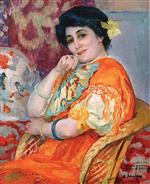 Henri Lebasque  - Bilder Gemälde - Portrait of Madame Berthe Delaunay