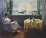 Henri Lebasque  - Bilder Gemälde - Reading by the Window