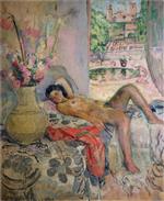 Henri Lebasque  - Bilder Gemälde - Reclining Nude