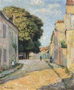 Henri Lebasque  - Bilder Gemälde - Rue Animee at Montevrain