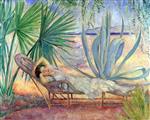 Henri Lebasque  - Bilder Gemälde - Saint Tropez, the Hammock under the Pines
