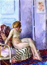 Henri Lebasque  - Bilder Gemälde - Seated Nude