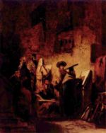 Carl Spitzweg - paintings - In der Synagoge