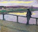 Henri Lebasque  - Bilder Gemälde - Sunset at Pont Aven