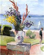 Henri Lebasque  - Bilder Gemälde - Terrace by the sea