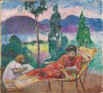 Henri Lebasque  - Bilder Gemälde - Terrace in Cannes
