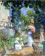 Henri Lebasque  - Bilder Gemälde - Terrace in the Garden