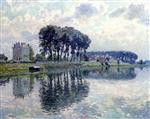 Henri Lebasque  - Bilder Gemälde - The Banks of the Marne at Pomponne