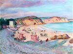 Henri Lebasque  - Bilder Gemälde - The Beach at Morgat