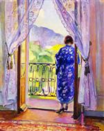 Henri Lebasque  - Bilder Gemälde - The Blue Robe