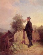 Carl Spitzweg - Peintures - Pas de rose sans épine