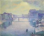 Henri Lebasque  - Bilder Gemälde - The Marne at Lagny - Fog effect