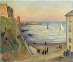 Henri Lebasque  - Bilder Gemälde - The port at Collioure