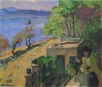 Henri Lebasque  - Bilder Gemälde - The Sea, View from the Balcony