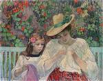 Henri Lebasque  - Bilder Gemälde - The Sewing Lesson