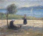 Henri Lebasque  - Bilder Gemälde - Two Britons by the sea