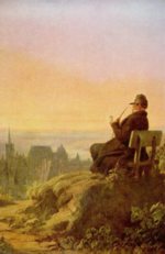 Carl Spitzweg  - paintings - Rast auf dem Weinberg