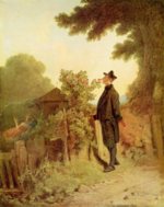 Carl Spitzweg  - Bilder Gemälde - Rosenduft Erinnerung