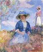 Henri Lebasque  - Bilder Gemälde - Two young women in the field
