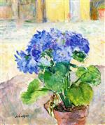 Henri Lebasque  - Bilder Gemälde - Vase of Hydrangeas