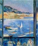 Bild:Villefranche-sur-Mer, Window overlooking the port