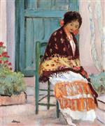 Henri Lebasque  - Bilder Gemälde - Woman in a Shawl