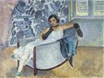 Henri Lebasque  - Bilder Gemälde - Woman in black gloves