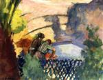 Henri Lebasque  - Bilder Gemälde - Woman Washing Clothes