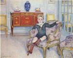 Henri Lebasque  - Bilder Gemälde - Young boy in an interior