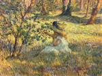 Henri Lebasque  - Bilder Gemälde - Young Girl in Landscape