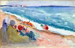 Henri Lebasque  - Bilder Gemälde - Young Women by the Sea