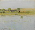 Isaak Iljitsch Lewitan - Bilder Gemälde - A Flooded Field