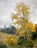 Isaak Iljitsch Lewitan  - Bilder Gemälde - Autumn Landscape with a Church