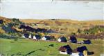 Isaak Iljitsch Lewitan  - Bilder Gemälde - Autumn Landscape with a Village