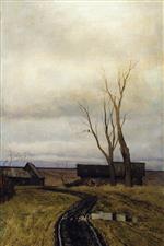 Isaak Iljitsch Lewitan  - Bilder Gemälde - Autumn Road in a Village