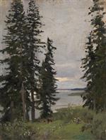 Isaak Iljitsch Lewitan  - Bilder Gemälde - Forest by the Lake
