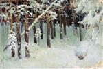 Isaak Iljitsch Lewitan  - Bilder Gemälde - Forest in Winter