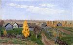 Isaak Iljitsch Lewitan  - Bilder Gemälde - Golden Autumn in the Village