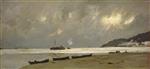 Isaak Iljitsch Lewitan  - Bilder Gemälde - Grey Day on the Volga