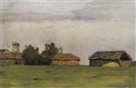 Isaak Iljitsch Lewitan  - Bilder Gemälde - Landscape with Buildings