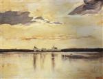 Isaak Iljitsch Lewitan  - Bilder Gemälde - Monastery on the Riverbank
