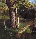 Isaak Iljitsch Lewitan  - Bilder Gemälde - Oak and Birch