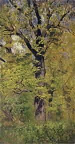Isaak Iljitsch Lewitan  - Bilder Gemälde - Oak Tree in Spring