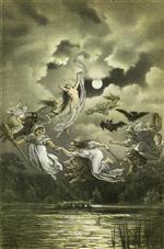 Isaak Iljitsch Lewitan  - Bilder Gemälde - The Dance of Witches