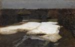 Isaak Iljitsch Lewitan  - Bilder Gemälde - The Last Snow
