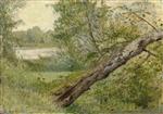 Isaak Iljitsch Lewitan  - Bilder Gemälde - Tree by the Lake