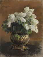 Isaak Iljitsch Lewitan  - Bilder Gemälde - White Lilacs 2