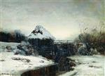 Isaak Iljitsch Lewitan  - Bilder Gemälde - Winter Landscape with Watermill